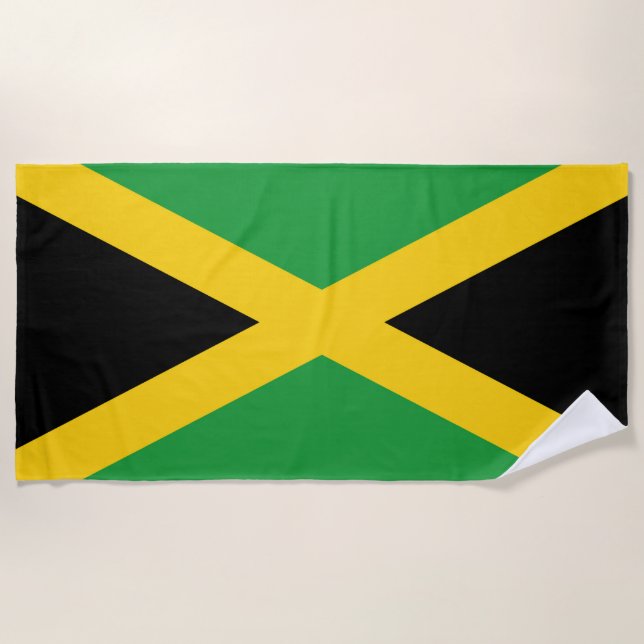 Toalha De Praia Drapeau Jamaïque  (Frente)