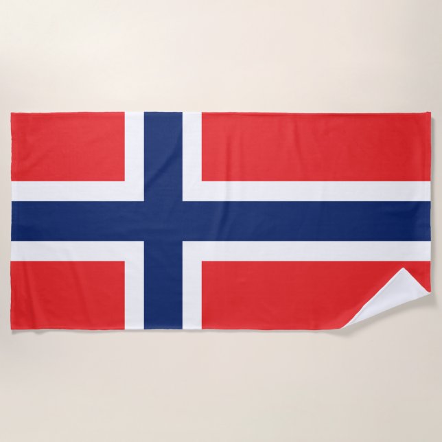 Toalha De Praia Drapeau Norvège (Frente)