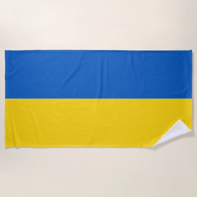 Toalha De Praia Drapeau Ukraine (Frente)