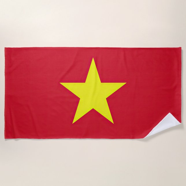 Toalha De Praia Drapeau Vietnam (Frente)