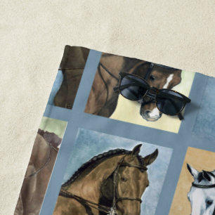 Toalha De Praia Dressage Horses Beach Towel