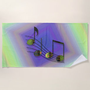 Toalha De Praia Dubstep Notes Beach Towel