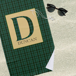Toalha De Praia Duncan Tartan Monograma D