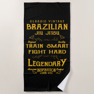 Toalha De Praia Duro de Luta Inteligente do Trem, Jiu Jitsu