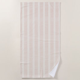 Toalha De Praia Dusty Rosa Modern Minimalist Stripe Boho