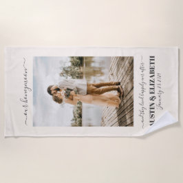 Toalha De Praia E eles viveram felizes para sempre após o presente