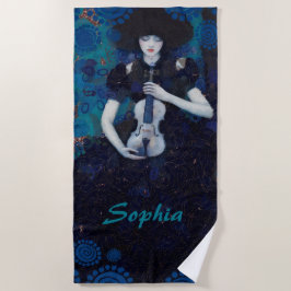 Toalha De Praia Echoes of Silence: A Violin’s Song of Healing