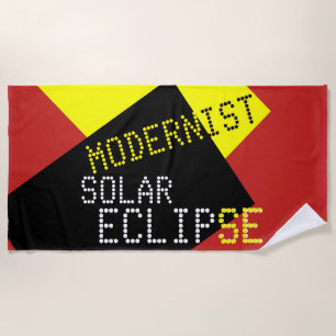 Toalha De Praia Eclipse Solar Modernista Curioso personalizável