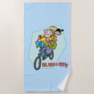 Toalha De Praia Ed, Edd, um Eddy numa bicicleta
