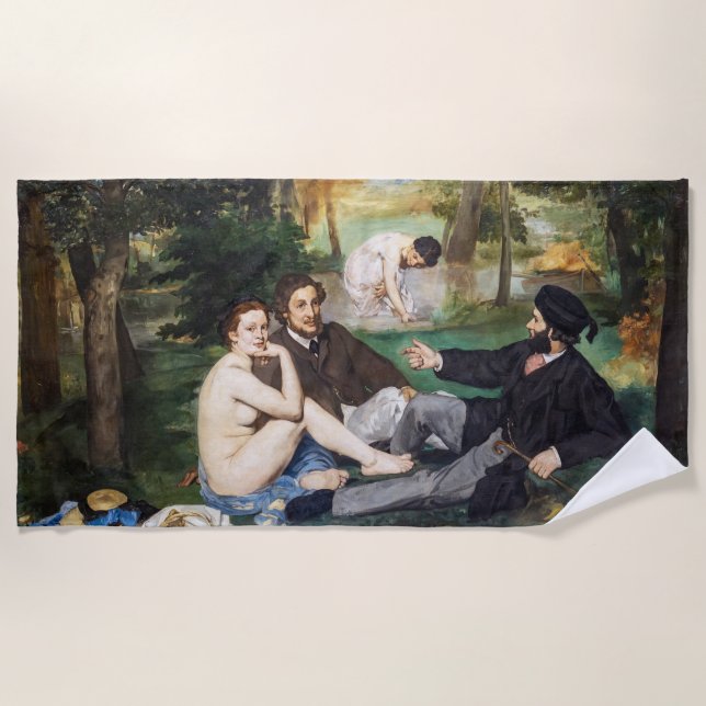 Toalha De Praia Edouard Manet - Almoço na Relva (Frente)