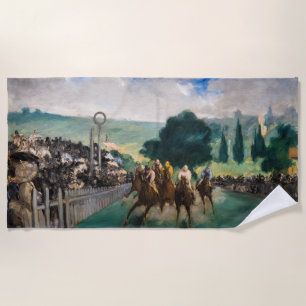 Toalha De Praia Edouard Manet - As Corridas em Longchamp