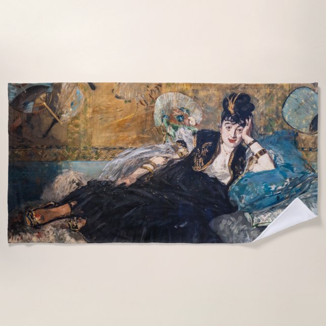 Toalha De Praia Edouard Manet - Senhora com ventiladores (Frente)