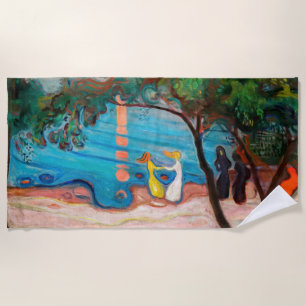 Toalha De Praia Edvard Munch - dança na praia