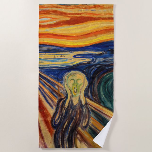 Toalha De Praia Edvard Munch - O Gritar 1910 (Frente)