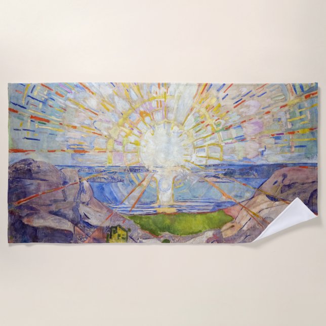 Toalha De Praia Edvard Munch - O Sol 1911 (Frente)