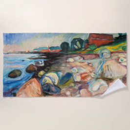 Toalha De Praia Edvard Munch - Shore com Casa Vermelha