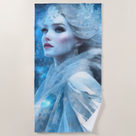 Toalha De Praia Eethal Frozen Snow Queen Fantasy Art