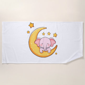 Toalha De Praia Elefante-bebê rosa