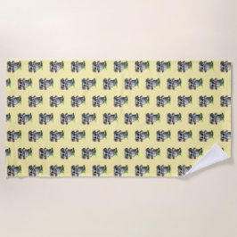 Toalha De Praia Elefantes Bonitos com Torre de Praia Flor