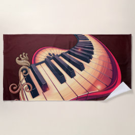 Toalha De Praia Elegance in motion, the curved piano. 