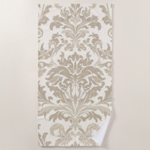Elegância de Marfim Barroco Damasko Clássico Antig