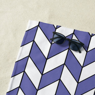 Toalha De Praia Elegante Herringbone Chevron Patterno