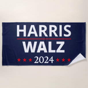 Toalha De Praia Eleição de Harris Walz 2024 III
