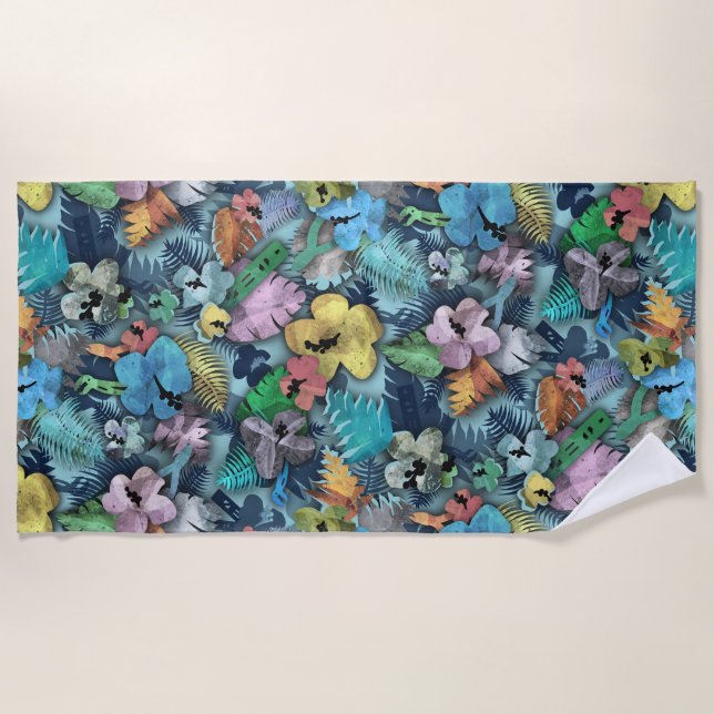 Toalha De Praia Elicians Tools Impressão Havaiano (Frente)