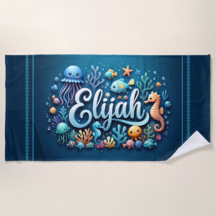 Toalha De Praia Elijah Ocean Adventure Beach Towel