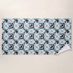 Toalha De Praia Elk Moose Antlers Deer Pattern Design