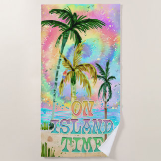Toalha De Praia Em Island Time Tie Dye Beach Towel