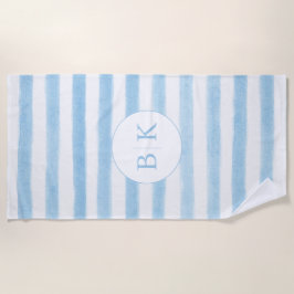 Toalha de praia em striping com monograma personal