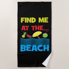 Toalha De Praia Encontre-Me No Verão Tropical De Praia
