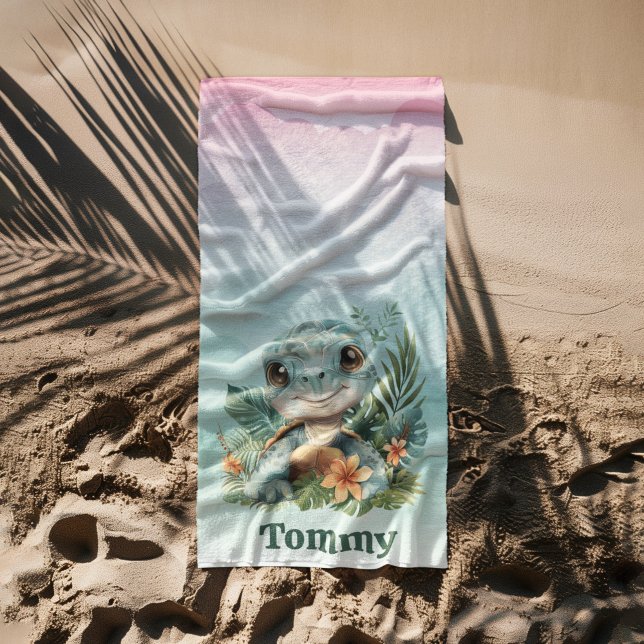 Toalha De Praia Engraçado de Nuvem Verde (Criador carregado)