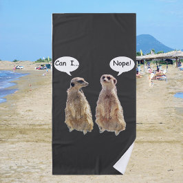 Toalha De Praia Engraçados e bonitos meerkats na conversa