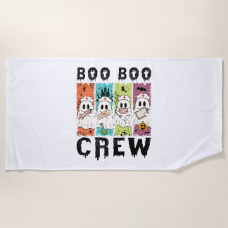 Toalha De Praia Equipe Boo Boo Enfermeira de Halloween