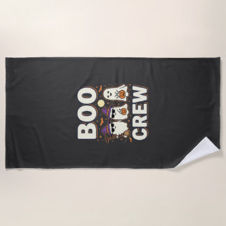 Toalha De Praia Equipe Boo Fantasmas de Halloween Design Vetorial_