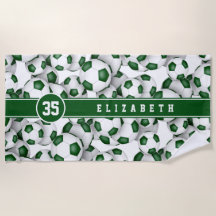 Equipe branca verde de futebol colorido padrão esp