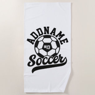 Toalha De Praia Equipe de futebol Personalizada do ADD NAME do jog