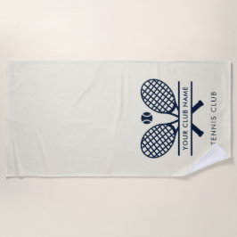 Toalha De Praia Equipe de Tênis de Nome do Clube de País Minimalis
