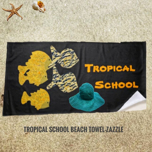 Toalha De Praia Escola Tropical (Criador carregado)