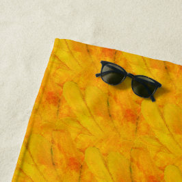 Toalha De Praia Esmagamento de Apricot Chic Floral Abstrato