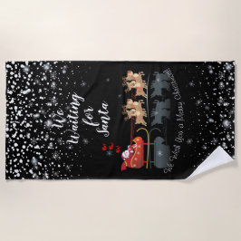 Toalha De Praia Esperamos por Papais noeis Ho! Ho! Ho! Feriado de