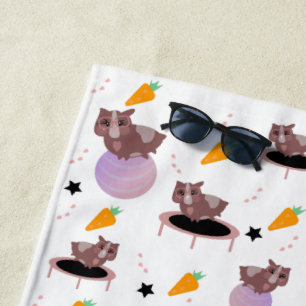 Toalha De Praia Espetáculos de porcos da Guiné