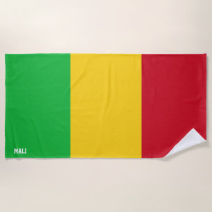 Toalha De Praia Esplêndido Patriótico da Bandeira do Mali