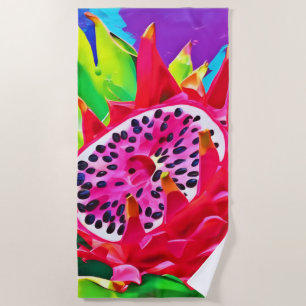 Toalha De Praia Esplendor de Fruta Neon Dragon