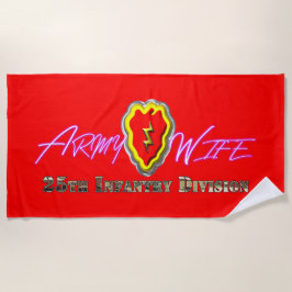 Toalha De Praia Esposa da Divisão de Infantaria 25