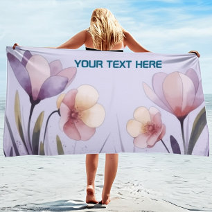 Toalha De Praia Essenciais Personalizados de Verão e Praia