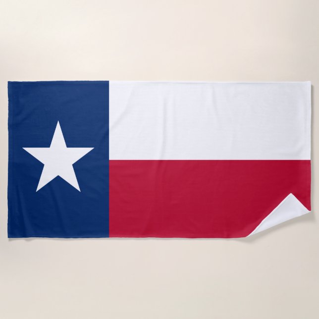 Toalha De Praia Estado da Estrela da Sinalizador do Texas (Frente)