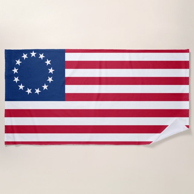 Toalha De Praia Estados Unidos Betsy Ross Flag (Frente)